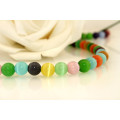 Wholesale Synthetic Cat′s Eye Loose Strand 6 8 10 12 14mm Round Rainbow Opal